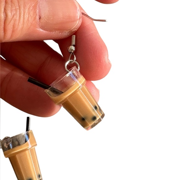 Mini Iced Coffee Acrylic Drop Style Earrings - Picture 4 of 5